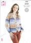 5452 - King Cole Drifter Aran Ladies Cardigan and Sweater Knitting Pattern