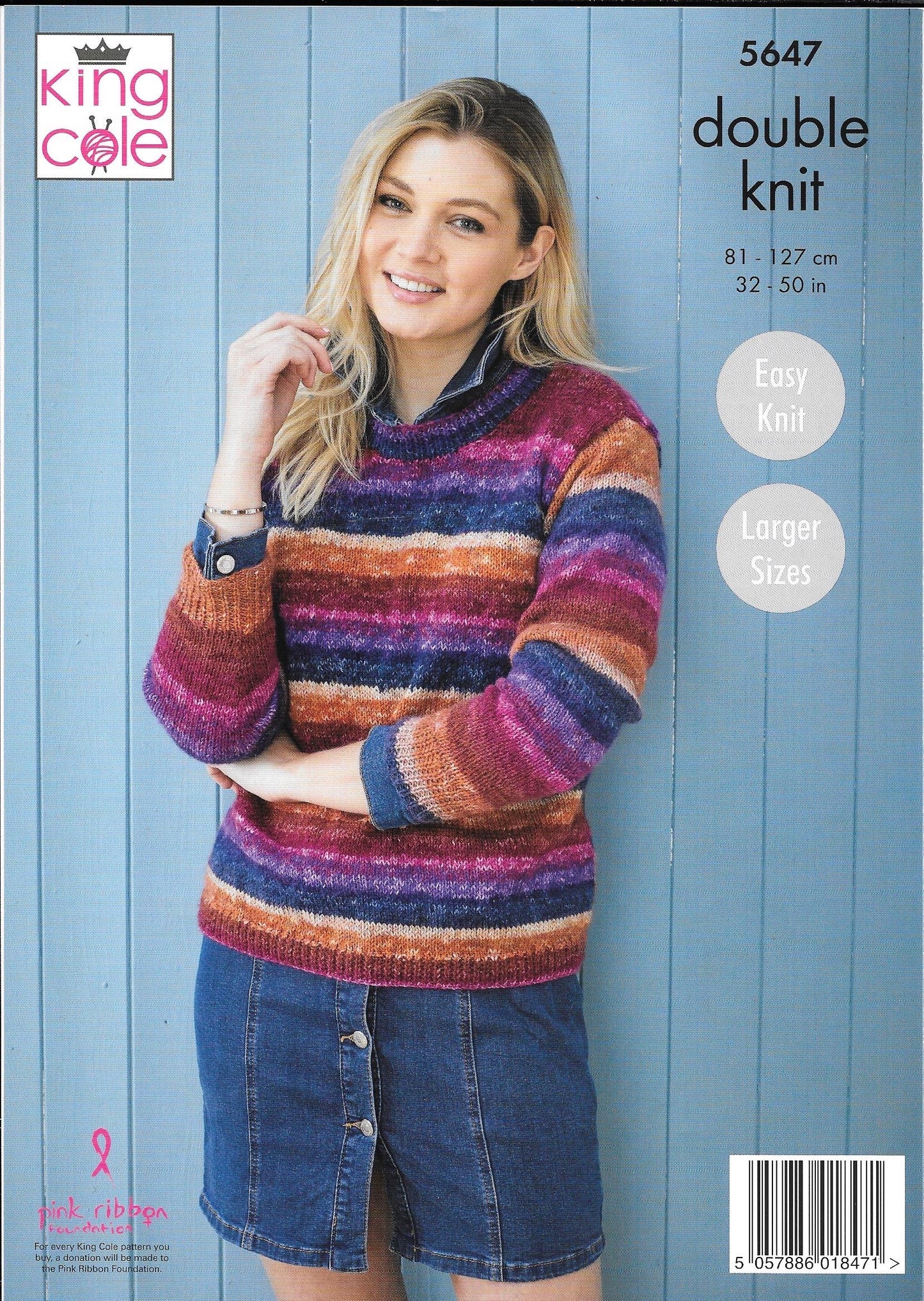 5647 King Cole Bramble dk ladies sweaters knitting pattern