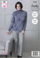5190 King Cole Chunky Ladies Round Neck and Polo Neck Sweater Knitting Pattern
