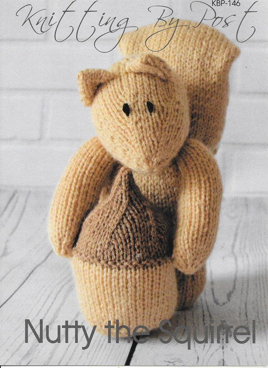 KBP-146 Nutty the Squirrel Toy in DK knitting pattern