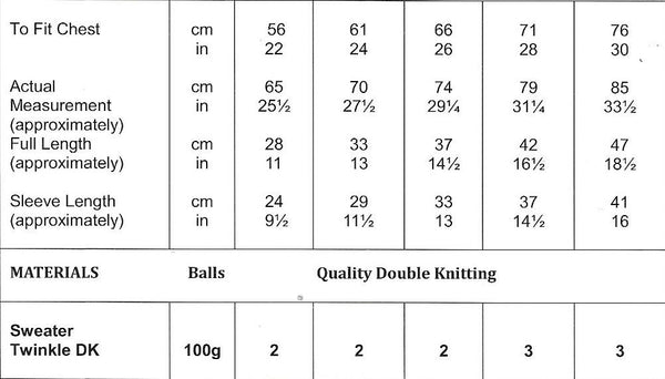 JB573 James C Brett Twinkle dk girl’s jumper knitting pattern