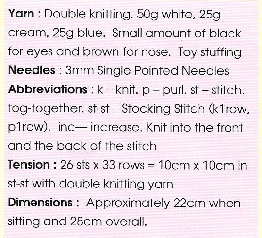 KBP199 Mouton the Sheep toy in DK knitting pattern