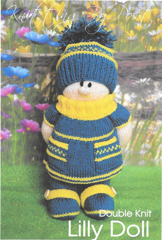 KBP-269 Lilly doll toy in DK knitting pattern