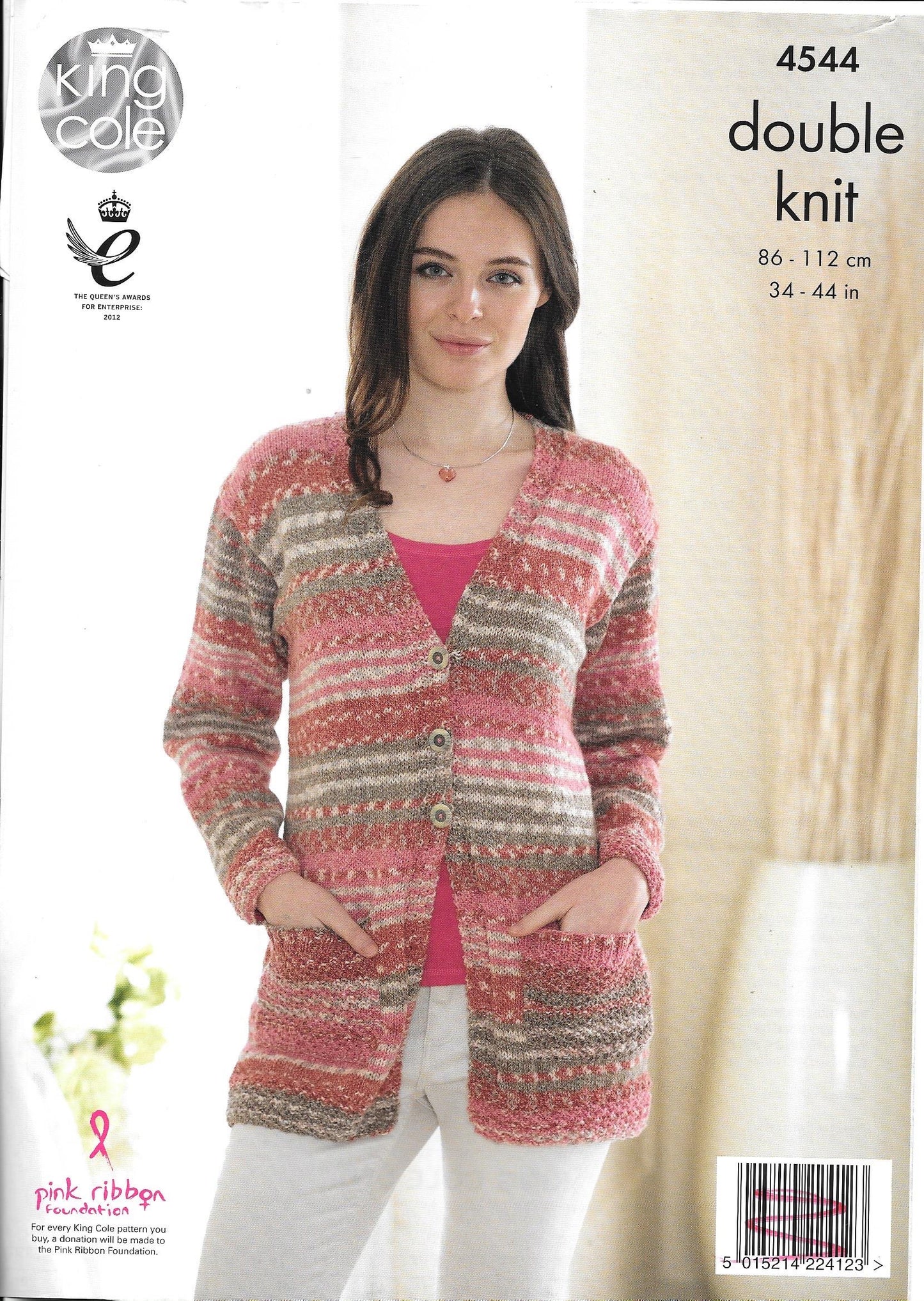 4544 King Cole Drifter dk ladies cardigan and sweater knitting pattern