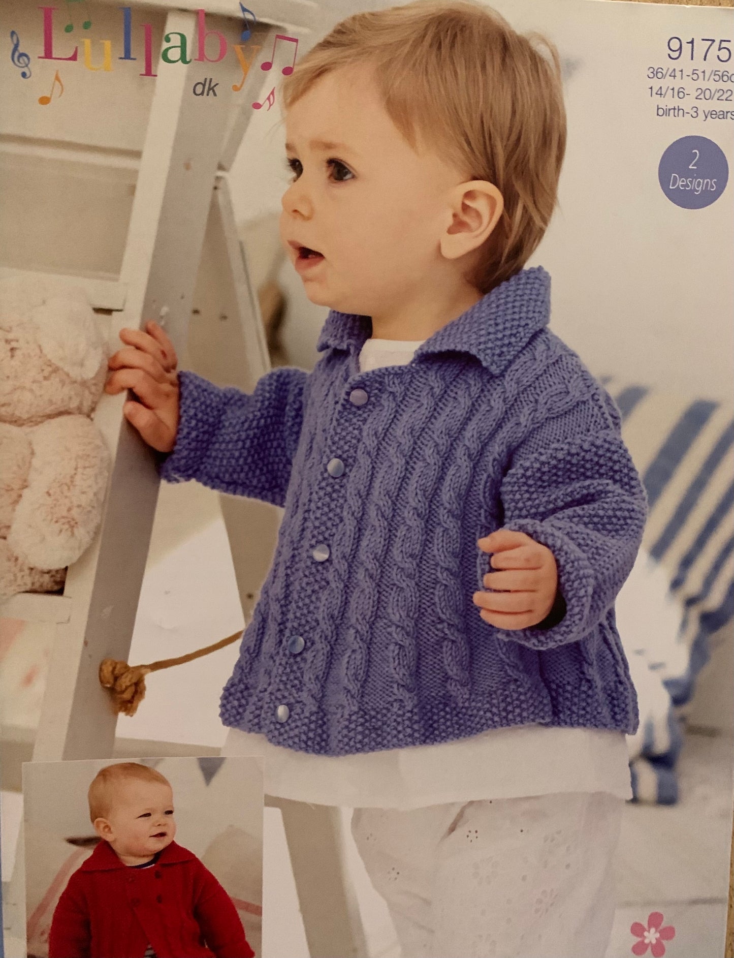 9175 Stylecraft Lullaby dk baby children cardigan jacket knitting pattern