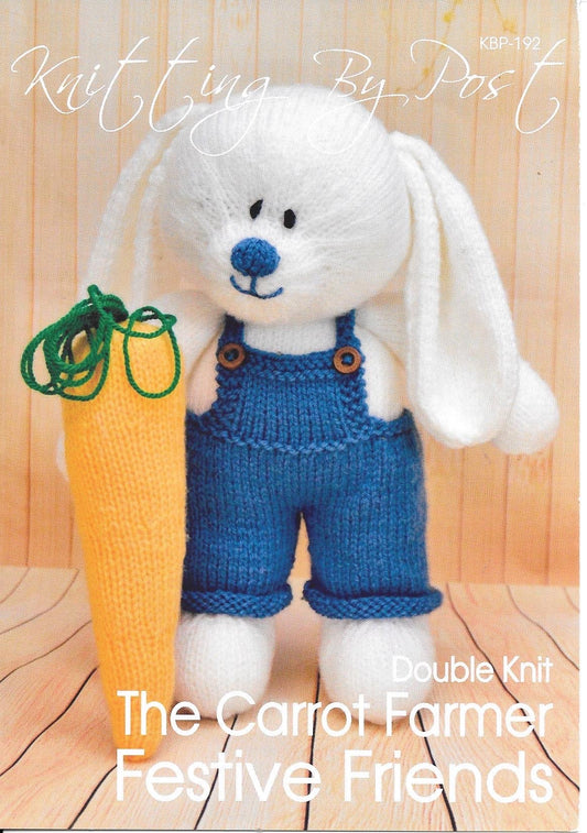 KBP192 The Carrot Farmer Festive Friends toy in DK knitting pattern