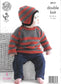King Cole 3917 DK Baby - Child Jumper with or without buttons and Hat knitting pattern