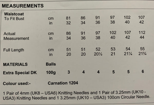 8566 Stylecraft Extra Special dk ladies waistcoat knitting pattern