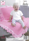 4974 King Cole Cuddles and Comfort chunky pram and cot blankets, cushion and hat, scarf and mittens knitting pattern