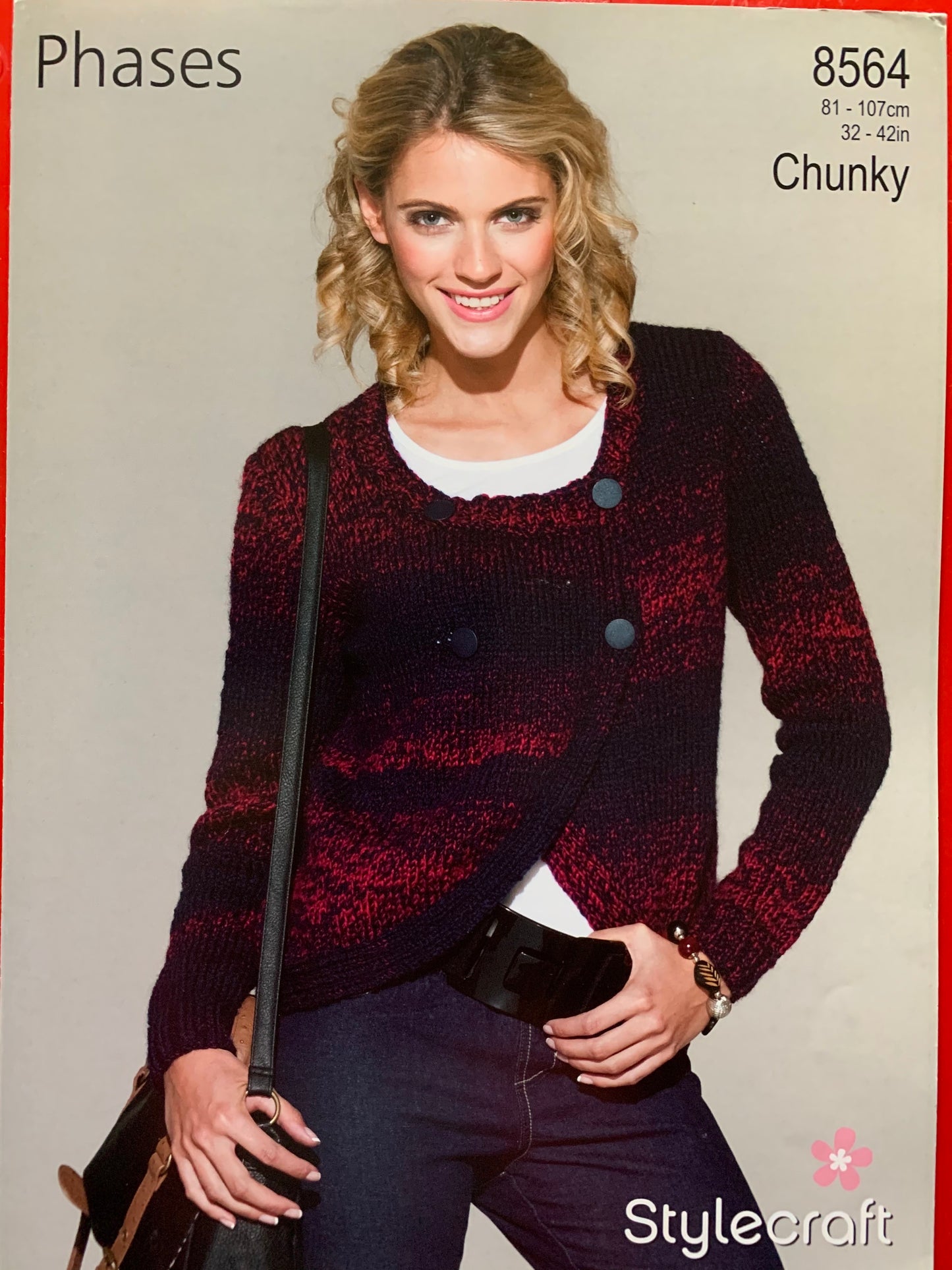 8564 Stylecraft Phases Chunky ladies jacket knitting pattern