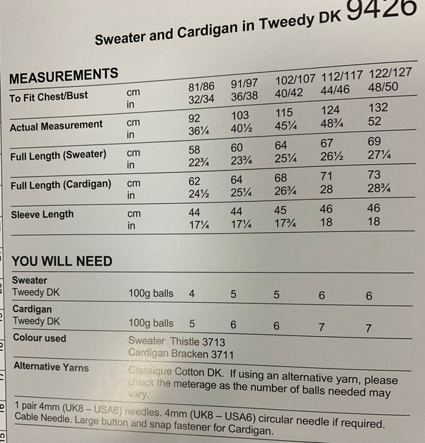 9426 Stylecraft Tweedy DK Ladies Cardigan & Sweater Knitting pattern