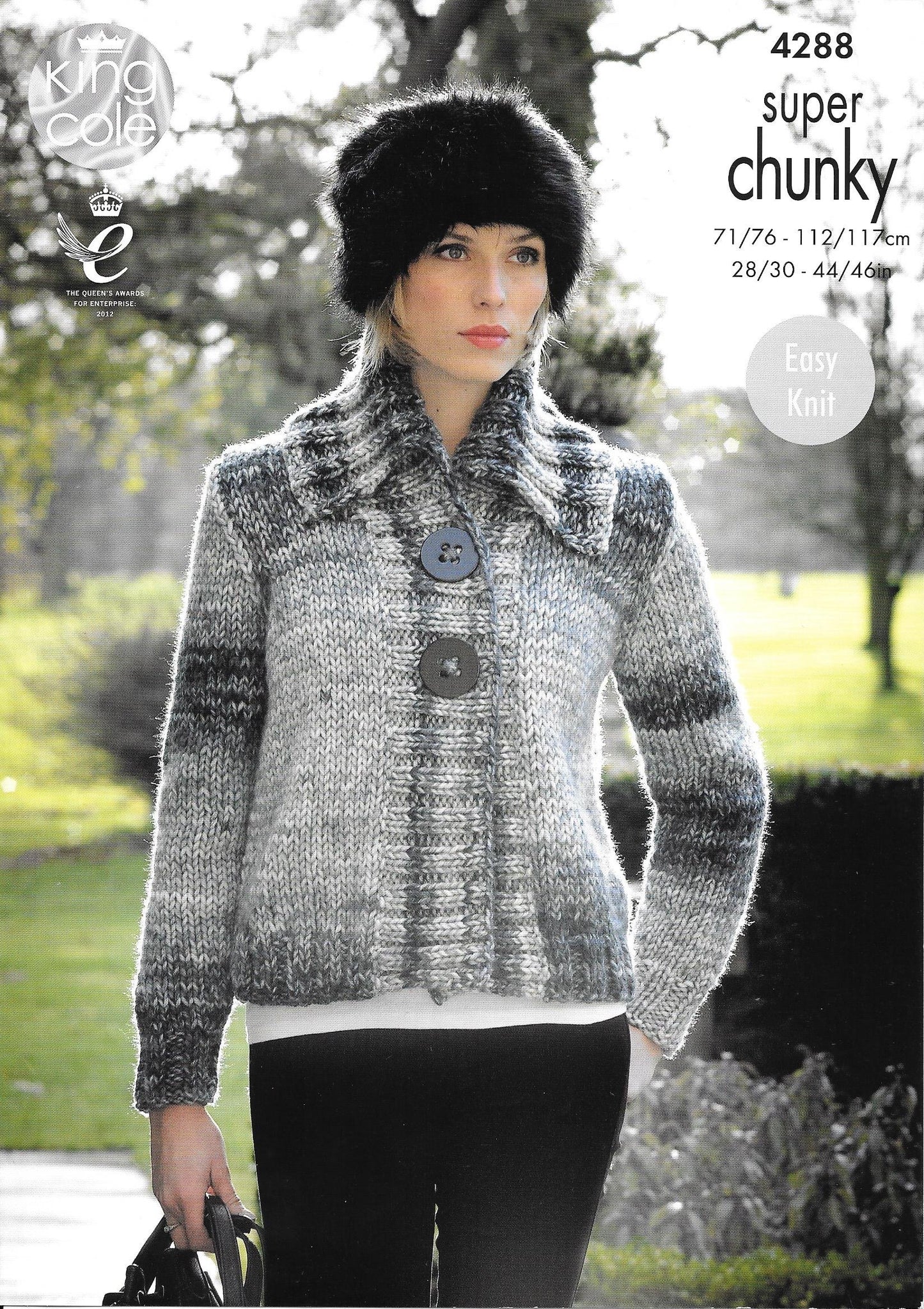 4288 King Cole big Value Super Chunky Tints ladies cardigan and sweater knitting pattern