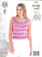 4772 King Cole Cottonsoft Crush dk ladies sleeveless and short sleeved top knitting pattern