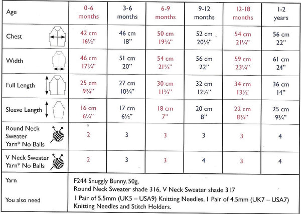 Sirdar 5307 Snuggly Bunny Fur effect Baby Child Sweaters knitting pattern
