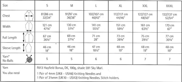 Hayfield 10272 Bonus DK Ladies Cardigan knitting pattern