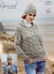 Stylecraft 9556 Aran Ladies Sweater knitting pattern