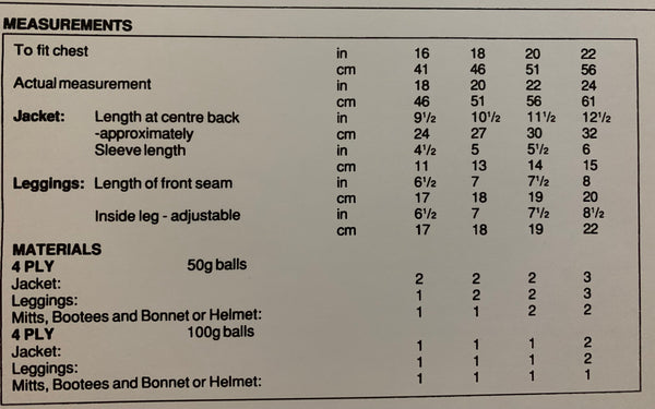 Stylecraft 4108 - Wondersoft 4 ply Baby Jacket, Leggings, Mitts, Bootees, Bonnet or Helmet knitting pattern