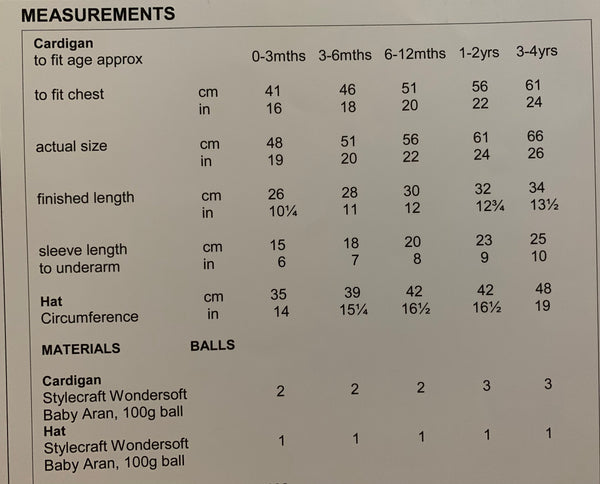 8361 Stylecraft Wondersoft Baby Aran cardigan and hat knitting pattern