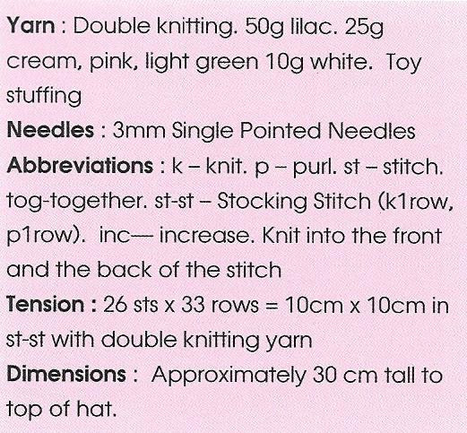 KBP262 Gnorma toy in DK knitting pattern