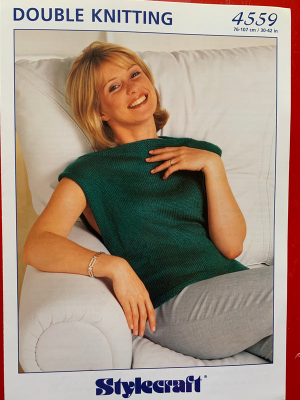4559 Stylecraft dk ladies top knitting pattern