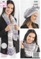 King Cole 5320 Super Chunky Tints Ladies Tabard, Hat, Scarf and Cowl Knitting Pattern