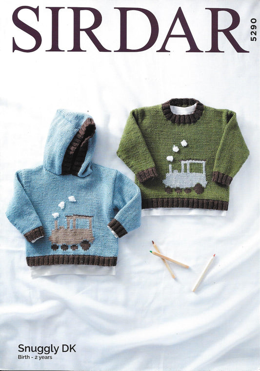 Sirdar 5290 Snuggly DK Baby Child Sweaters Knitting Pattern