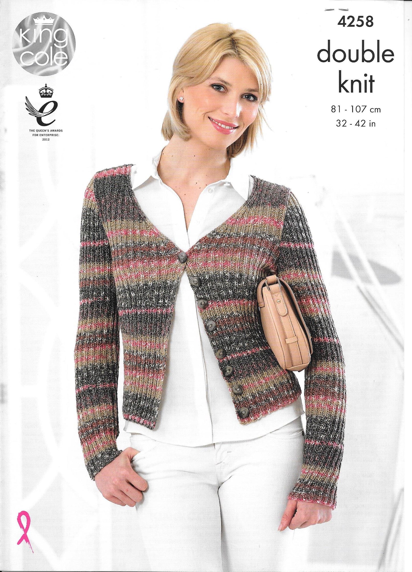 4258 King Cole Drifter double knit ladies cardigan and sweater knitting pattern