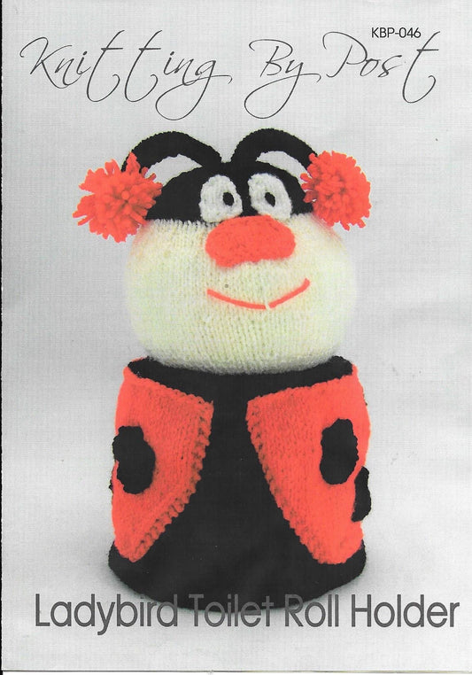 046 KBP046 Ladybird toilet roll holder toy in dk knitting pattern