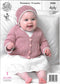 King Cole 3988 Bamboo Cotton 4 ply Premature - 9 mths Baby Matinee Coat and Cardigan plus hats knitting pattern
