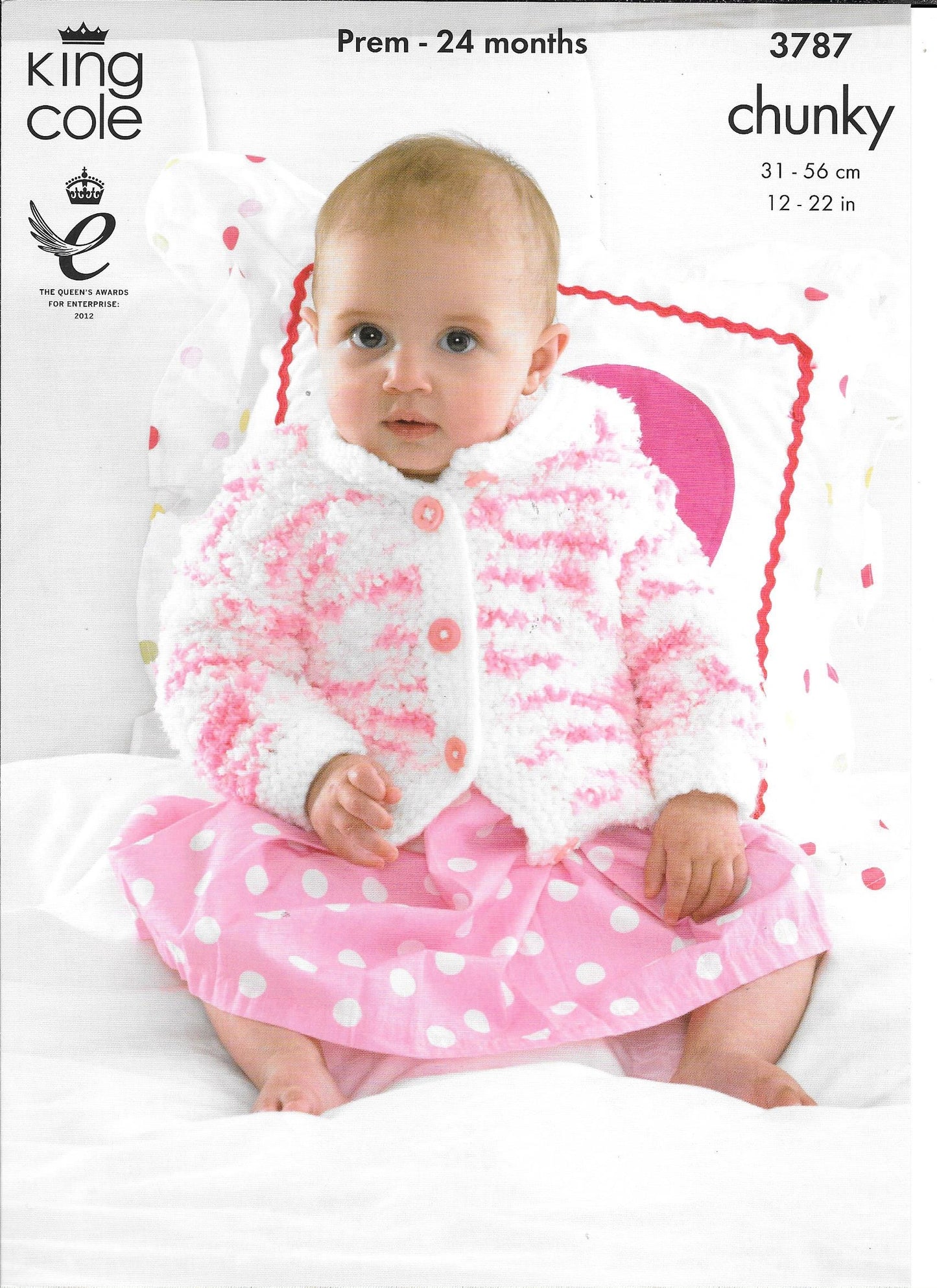 3787 King Cole Cuddles and Comfort chunky baby - child jacket, angel top, gilet knitting pattern