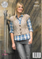 King Cole 3509 - Fashion Aran Ladies Cardigan and Gilet knitting pattern