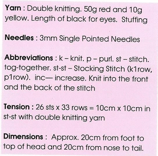 KBP-129 Dave the Dragon DK Knitting Pattern