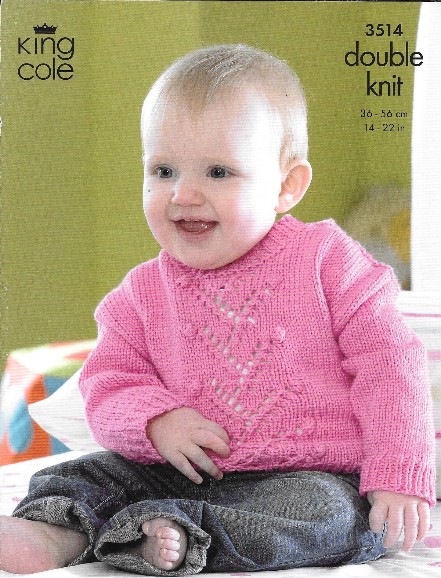 3514 King Cole dk Cottonsoft baby - child sweaters knitting pattern
