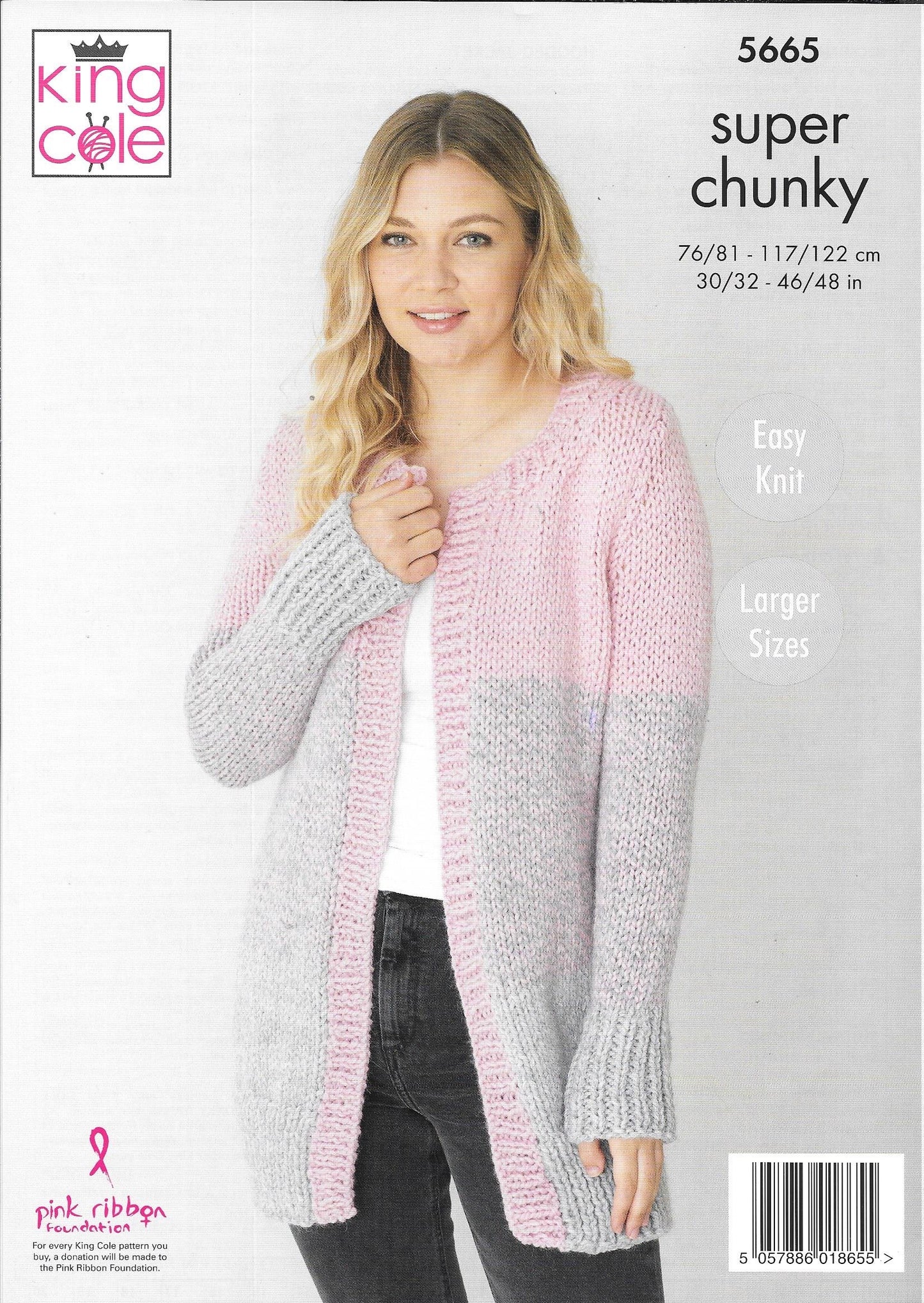 5665 King Cole Timeless Super Chunky ladies jackets knitting pattern