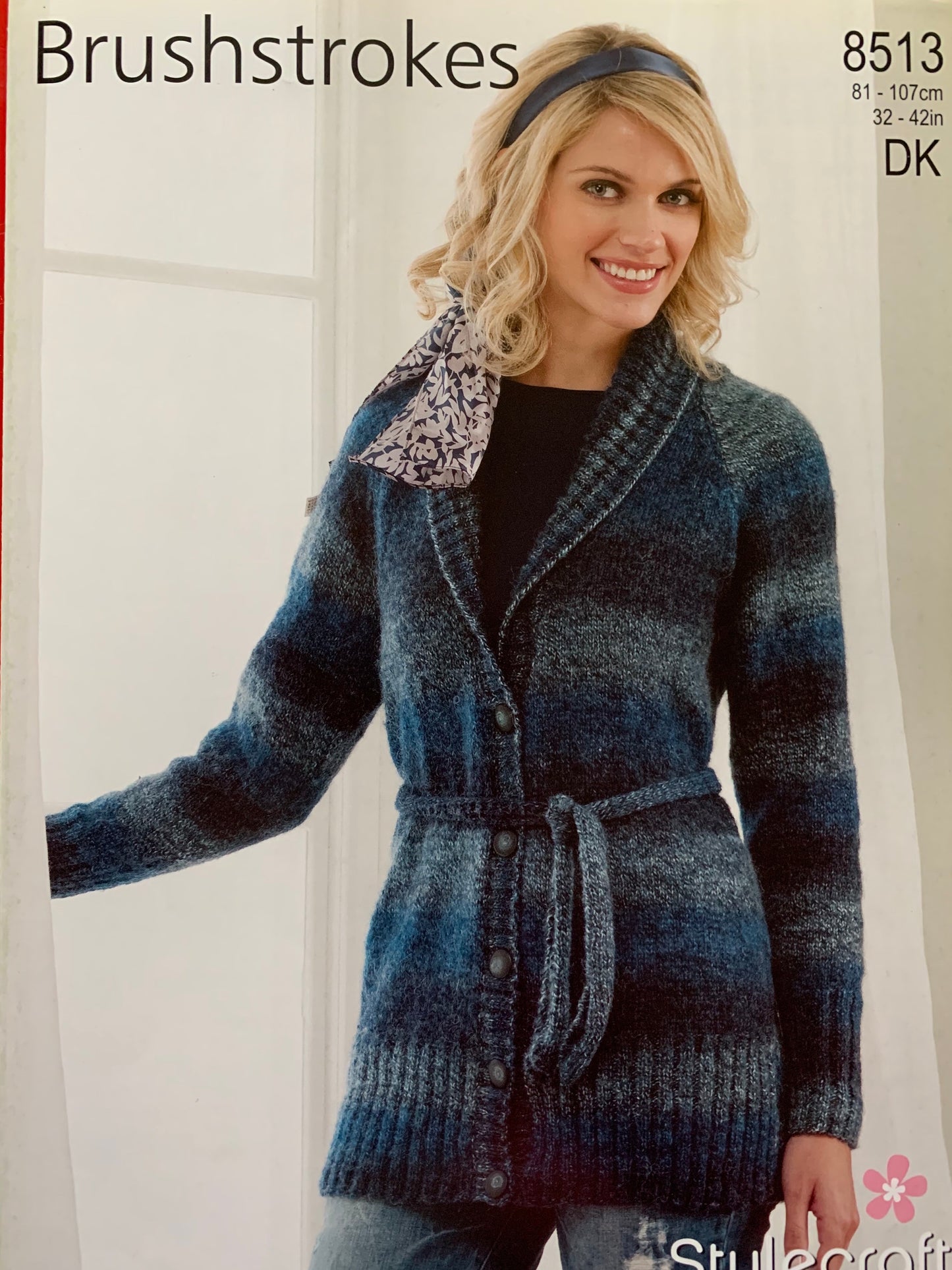 8513 Stylecraft Brushstrokes dk ladies jacket knitting pattern