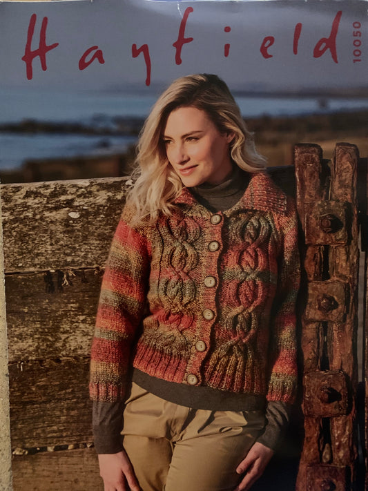 Hayfield 10050 Bonanza ladies jacket knitting pattern