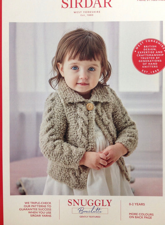 5313 Sirdar Bouclette Pattern for Baby Jacket knitting pattern