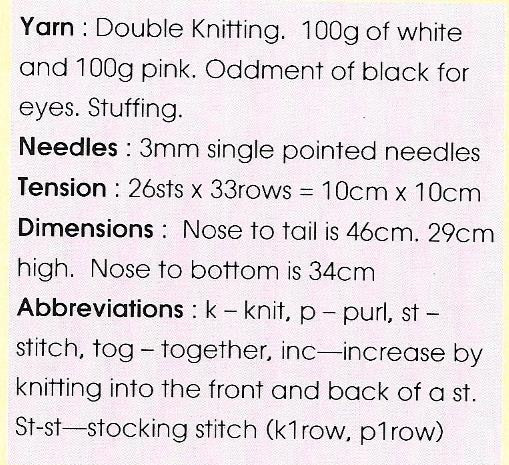 KBP044 Cuddles the Cat toy in dk knitting pattern
