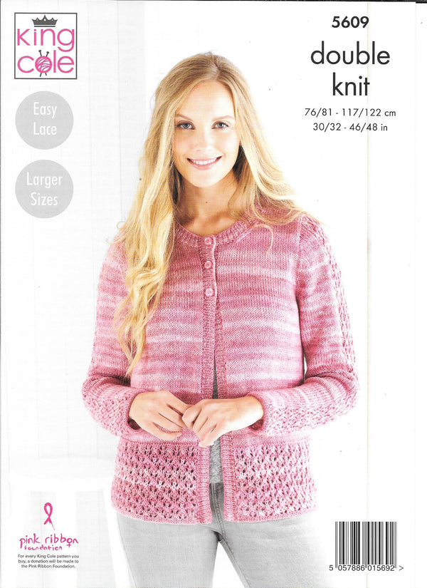 King Cole 5609 Island Beaches DK Ladies Waistcoat and Cardigan Knitting pattern