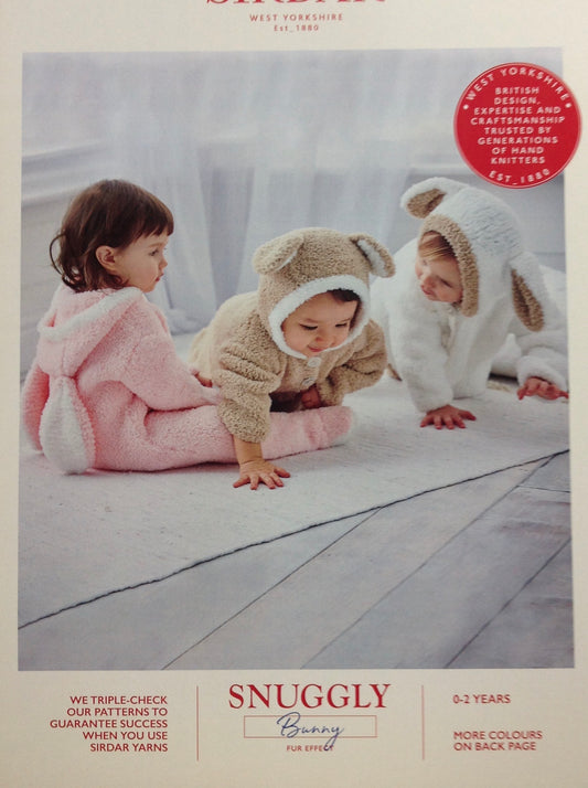 3506 Sirdar Snuggly Bunny Chunky Pattern for Baby All in One knitting pattern