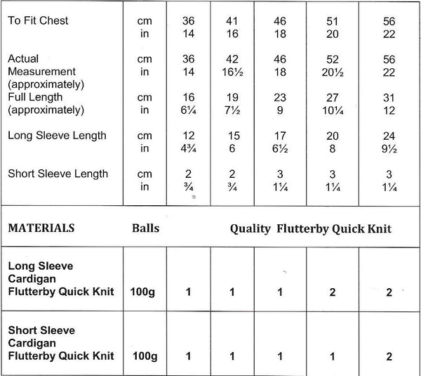 JB603 James C Brett Flutterby quick knit baby cardigans knitting pattern