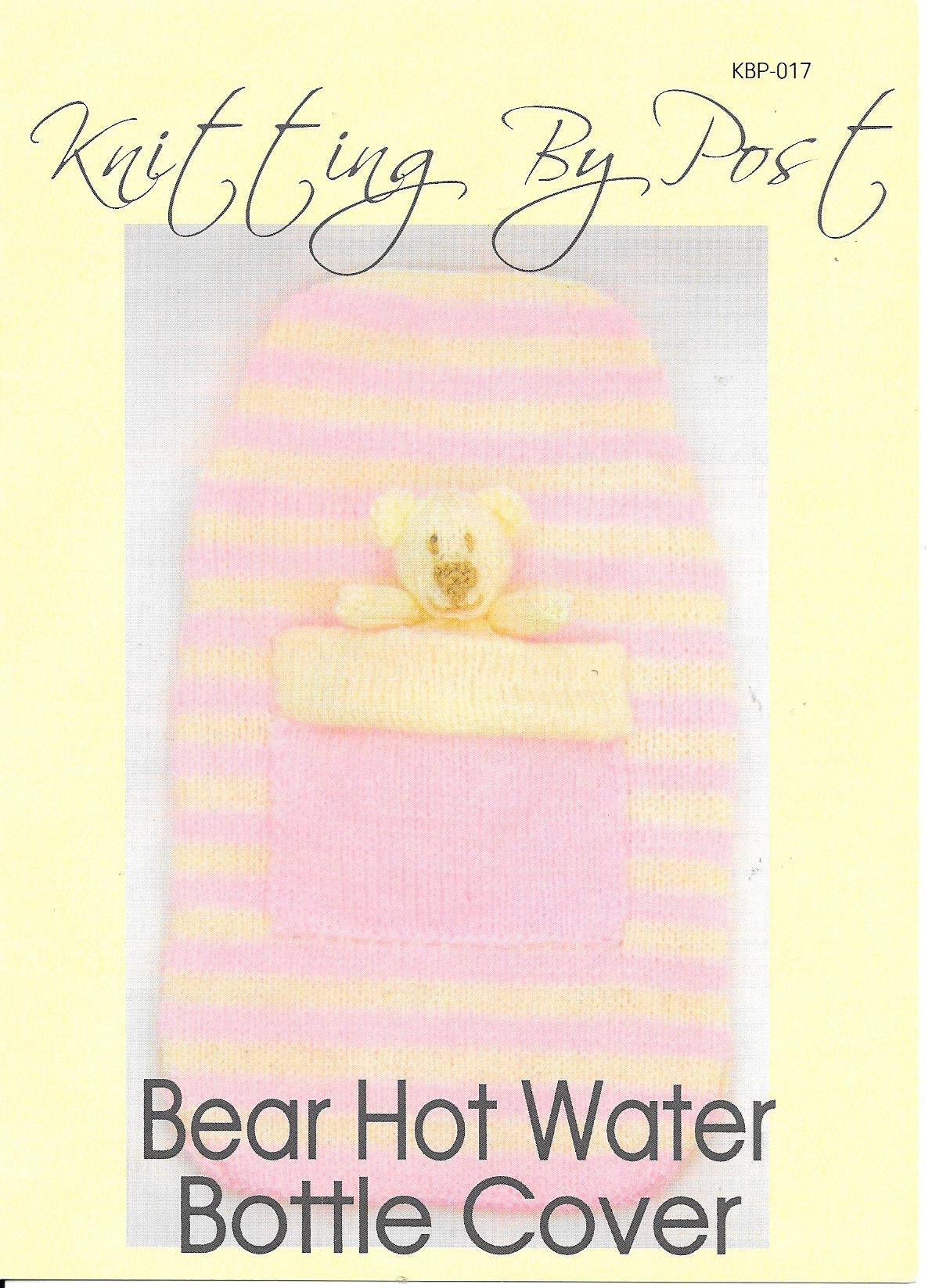 017 KBP017 Bear Hot Water Bottle Cover in Dk knitting pattern