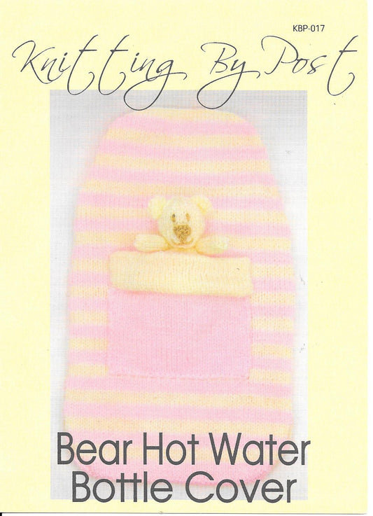 KBP017 Bear Hot Water Bottle Cover in Dk knitting pattern