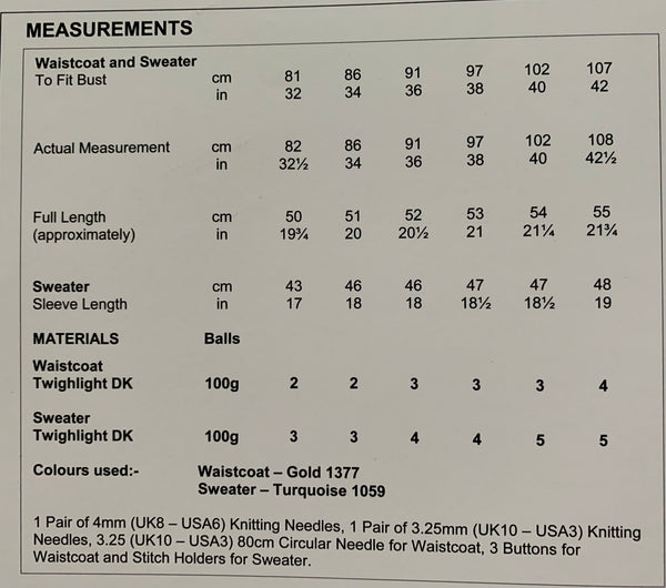 8673 Stylecraft Twilight dk ladies waistcoat and sweater knitting pattern