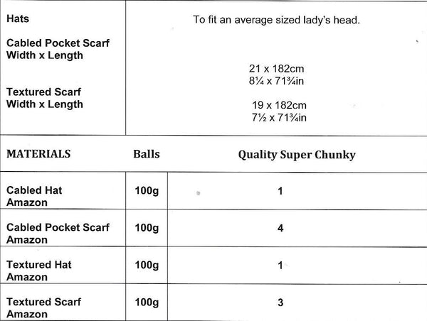 JB215 James C Brett super chunky ladies hats and scarves knitting pattern
