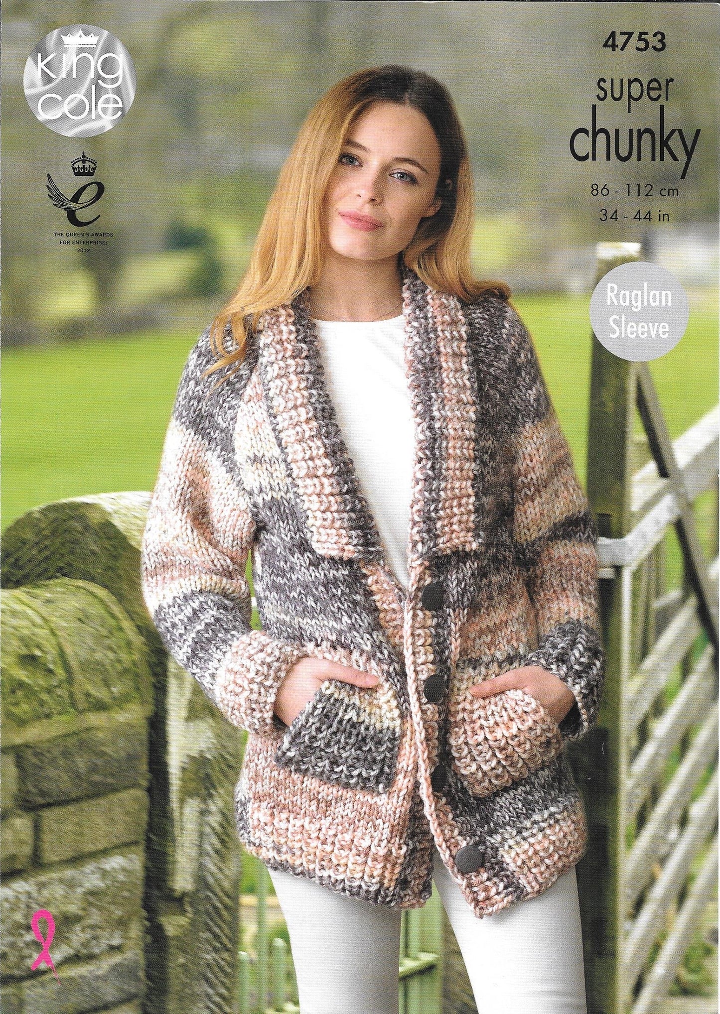 4753 King Cole Super Chunky ladies jacket and sweater knitting pattern