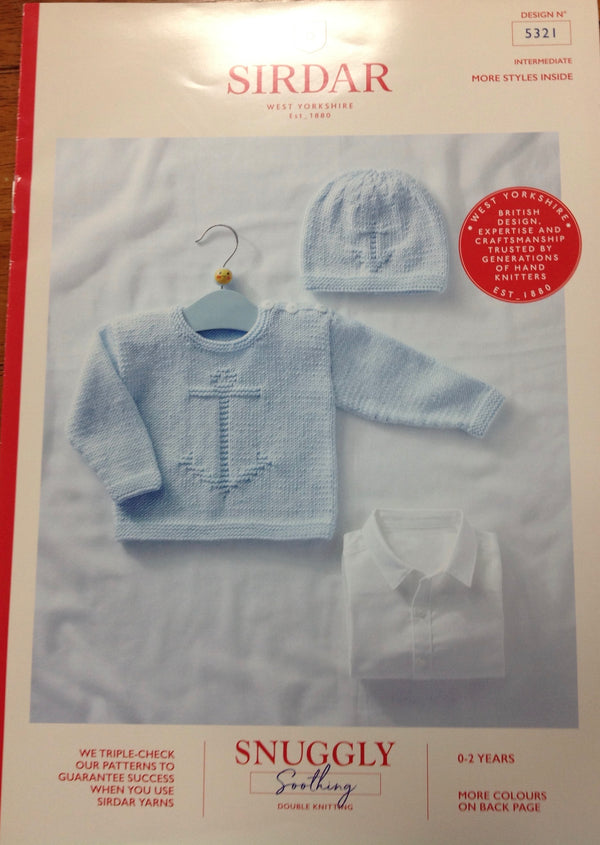 Sirdar 5321 Snuggly DK Pattern for Baby Jumper knitting pattern