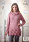 4724 King Cole chunky ladies tunic and cardigan knitting pattern