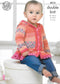 King Cole 4313 DK Child Dress, Hoodie, Poncho and Mittens knitting pattern