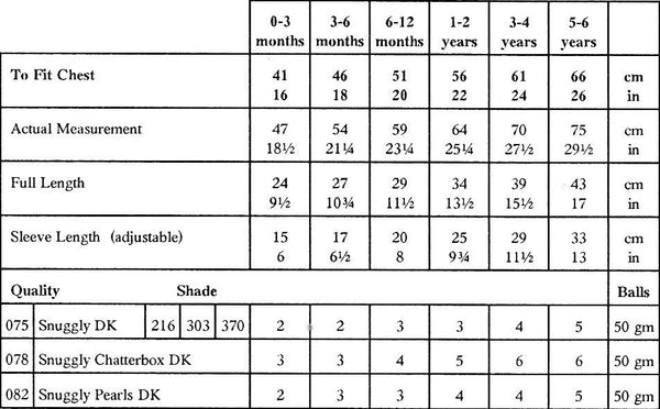 Sirdar Snuggly 3948 DK Cardigan and Sweater knitting pattern
